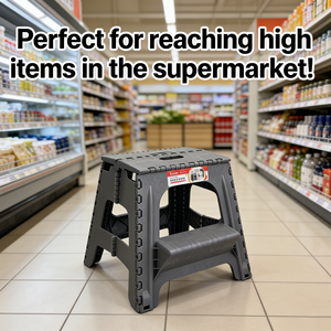 Durable Plastic <strong>Folding</strong> <strong>Stool</strong> with Non-Slip Pedal Purpose Safety Collapsible Fold up <strong>Stepping</strong> <strong>Stool</strong> for Kids and Adults - Product Image 1