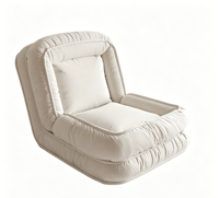 Canapé-lit pliable intégré avec nid pour humain et animal, coussin de dossier inclus, canapé paresseux tout-en-un