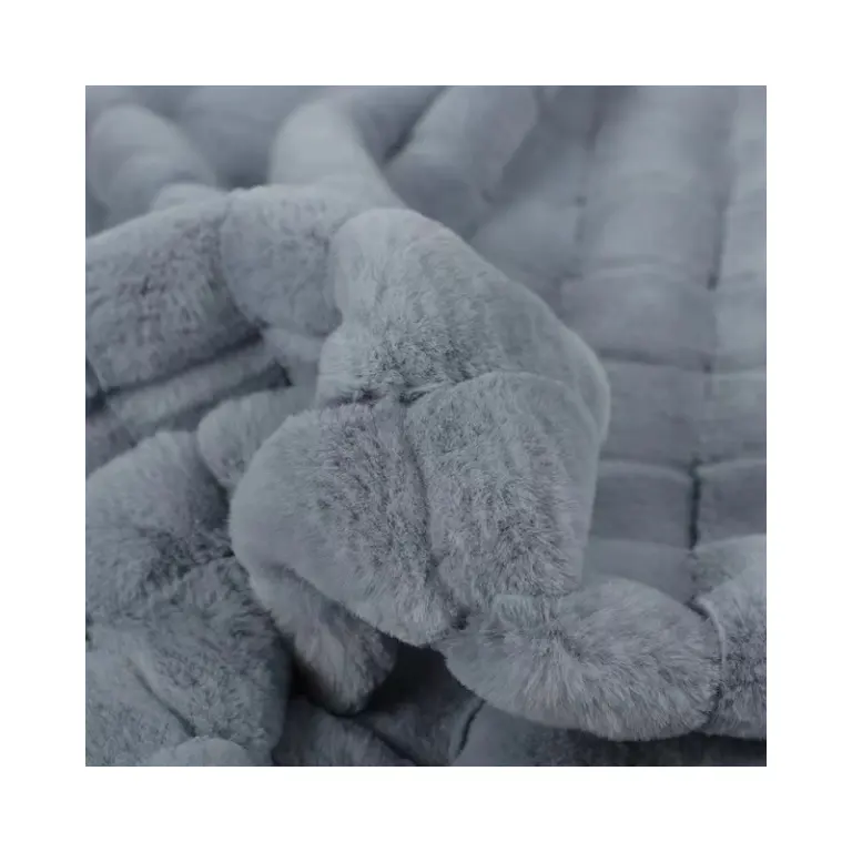 Haoyang Neuheiten wasseraufnehmende Plüsch gestrickt solide Farbe großer Kaninchenfellstoff für Erwachsene / Kinder Decke
