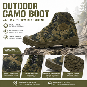 Bottes de randonnée en toile vert olive unisexes EIKLAND, bout rond, respirantes, pour toutes les saisons, chaussures de trekking d'extérieur, semelle extérieure en caoutchouc, semelle intermédiaire en EVA - Product Image 2