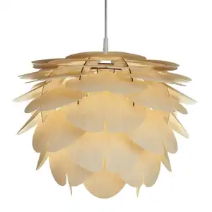 Handmade Wooden Pendant Lamp, Dining Room Lighting from Vietnam