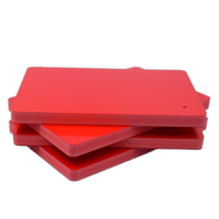1220*2440mm feuilles de plastique de panneau de mousse de PVC co-extrudé de couleur rouge sans peinture écologique pour la publicité