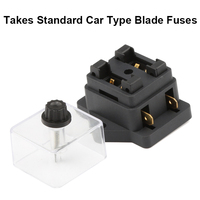 Automobile 2 voies 12 volts bloc de fusibles lame voiture boîte à fusibles 32V DC porte-fusible
