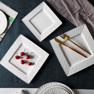 Chaozhou Factory Luxury Bone China Dinner <strong>Plate</strong>, <strong>Square</strong> <strong>Plate</strong> <strong>Set</strong> - Product Image 2
