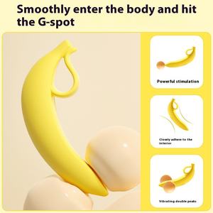 ไวเบรเตอร์สำหรับผู้ใหญ่สวมใส่ได้250ของเล่นรูปกล้วยด้วยมือสำหรับเด็กผู้หญิง - Product Image 2