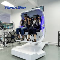 Renixsim Kids Entertainment Equipment 360 Silla de cine Realidad virtual 9d 2 asientos 360 Simulador de vuelo en movimiento