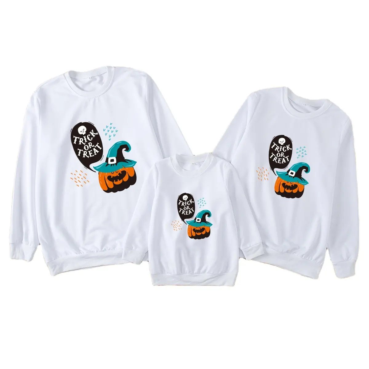 2021 fall family matching son outfits Halloween Pumpkin printed sweatshirt mommy daddy & me clothing