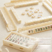 Offre Spéciale : Kit de Tuiles de Mahjong Américain en Acrylique Semi-transparent avec Règle de Placement pour Jeu de Table de Loisirs à Domicile