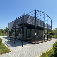 Maison conteneur préfabriquée extensible de 20 à 40 pieds sur 2 étages, bureau, appartement, maison mobile préfabriquée, 3, 4 ou 5 chambres avec cuisine, mini-maison