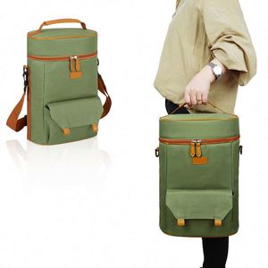 Sac isotherme portable pour vin de voyage, certifié BSCI, avec poche avant pour calice, imperméable - Product Image 2