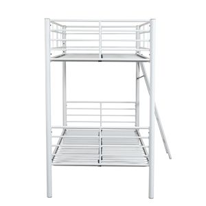Cama litera metálica moderna TULIP de dos plazas con estructura de acero ajustable para hoteles y escuelas - Product Image 4