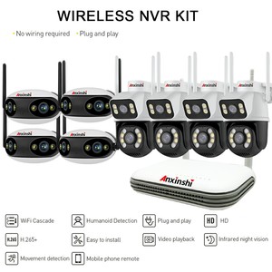 XM Icsee 8CH 4MP 6MP Kit telecamera di sicurezza <span class=keywords><strong>Wireless</strong></span> per interni/esterni CCTV <span class=keywords><strong>Wireless</strong></span> Wifi NVR sistema di rilevamento umano - Product Image 5
