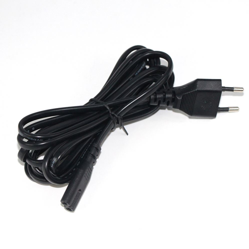 Eu Prise Électrique Ac Rallonge 2 Broches H03vvh2-f 2x0.75mm2 Figure 8 Câble D'alimentation