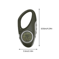 Barometer Altimeter Termometer Berbentuk Carabiner Mendaki Berkemah Olahraga Luar Ruangan Dengan Gesper dan Lampu Latar