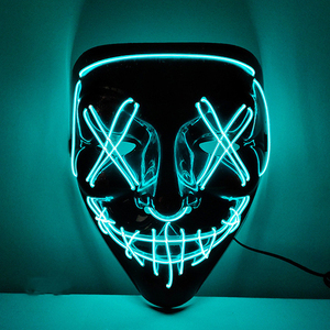 Masque lumineux d'Halloween Masque LED personnalisé pour visage de fantôme Halloween Glow in Dark Party Favors Home Decoration - Product Image 5