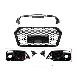 Accesorios para Automóviles, Rejilla Delantera de Estilo Panal de Abeja Negra ABS, Gran Venta, para <span class=keywords><strong>Audi</strong></span> <span class=keywords><strong>Q5</strong></span> SQ5, Mejora al Kit de Carrocería RSQ5, Kits 2018-2020 - Product Image 1