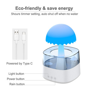 OEM Creative Rain Cloud Humidifier Ultrasonic Water Drop Essential Oil Diffuser Cozy Umbrella Colorful Aromatherapy <strong>Humidifyer</strong> - Product Image 5