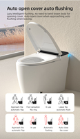 Toilette intelligente de salle de bain avec filtration d'air automatique à économie d'eau électrique en céramique