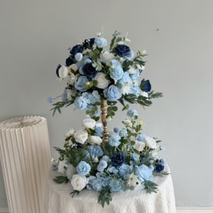 Vente en gros grande pièce centrale de boule de fleur blanche rose pièce maîtresse de boule de fleur de rose de mariage pour la décoration de mariage - Product Image 2