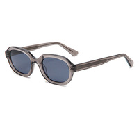 Lunettes de soleil GM exclusives transfrontalières pour influenceurs Xiaohongshu, monture ovale rétro, petite monture, en acétate haut de gamme, verres polarisés UV400