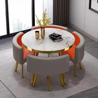Ensemble de table et de chaises de salle à manger de jardin moderne en bois bleu clair luxueux, ensemble de table et de chaises pour 8 personnes, 4 chaises