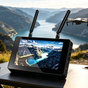 จอภาพ FPV แบบหลากหลายช่องสัญญาณ 5.8G 40CH ขนาด 5 นิ้ว IPS 800x480 1000Lux พร้อม DVR ในตัว และแบตเตอรี่แบบชาร์จได้ 4000mAh สำหรับโดรน RC - Product Image 1