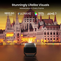 Projecteur laser triple 4K ultime JMGO N3 avec Google TV, 5800 lumens ISO, pour cinéma maison intelligent, mise au point automatique intégrée