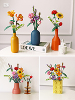 LOZ 547 pcs Create Expert Icons Flower Bouquet Toy Bricks Romantic Kit Friends decoration Assembly Building Block for kids