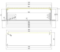 Caja de Control Electrónico de Aluminio Extruido 6063 para Montaje en Pared, 190*46-155mm, Carcasa Personalizable OEM, Longitud Personalizada Disponible, PCB