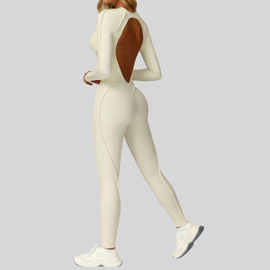 女性用ボディスーツ無地ブランクレディースワンピースジャンプスーツクイックドライスポーツワークアウトフィットネスヨガカジュアル - Product Image 3