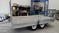 Remorque plateau basse 8x7 pour le transport du bois, etc. – Fabrication usine