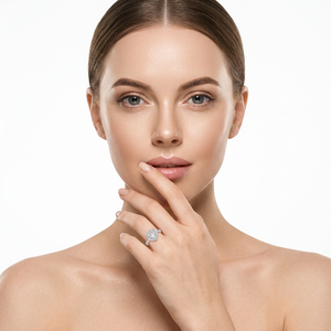 Anillos Halo de Moissanita Adodo Fine S925 de Plata de Ley con Baño de Rodio, Corte Radiante Invisible de 4 Quilates VVS GRA para Mujer - Product Image 5