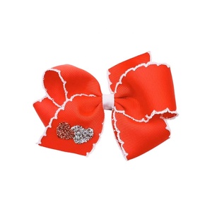 Barrette à cheveux rose et rouge pour la Saint-Valentin, faite à la main, en tissu, avec nœud mignon pour enfants, pince en ruban gros-grain, accessoire de coiffure latéral pour enfants - Product Image 3