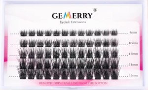 Private Label <strong>Cluster</strong> <strong>Lashes</strong> Kit D Curl <strong>Lash</strong> <strong>Clusters</strong> Invisible Band Natural Diy Individual Custom <strong>Cluster</strong> Eyelash Kit - Product Image 2