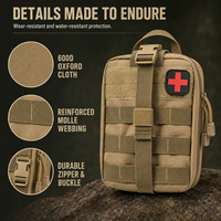 Pochette Tactique de Camouflage IFAK, Sac Médical MOLLE en Tissu Oxford 600D, Vide, pour Camping, Randonnée, Utilisation Extérieure, Outil d'Urgence