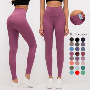 เลกกิ้งออกกำลังกายเอวสูงผ้าสแปนเด็กซ์สำหรับผู้หญิงเลกกิ้งออกกำลังกายแบบกำหนดเองเอวสูง - Product Image 1