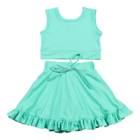 Ensemble de sport 2 pièces respirant pour filles, jupe-short sans couture, idéal pour le tennis et le yoga, vente en gros de haute qualité