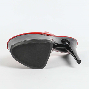 Sandalias de Tacón Alto de Moda para el Verano 2025, Punta Cuadrada, Plantilla de PU, Impermeables, Suela Gruesa, Color Rojo, Ideales para Fiestas y Escenarios - Product Image 6