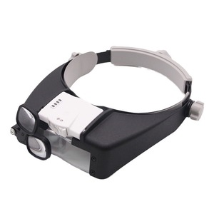 <span class=keywords><strong>Loupe</strong></span> de lunettes binoculaires montée sur la tête rechargeable par USB avec <span class=keywords><strong>loupe</strong></span> de bandeau éclairée par 2 LED pour la lecture - Product Image 1