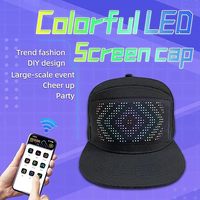 Gorra Personalizada con Pantalla de Píxeles LED Gorro con Display LED Gorra LED Rodante con Mensaje Desplazable Programable