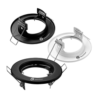 Spots LED encastrés, boîtiers de downlights fixes GU10 MR16, luminaires de plafond encastrés, couleur blanc ou noir, spots LED, luminaires encastrés LED