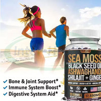 Gummies Ausreson OEM à l'huile de graines noires, à l'ashwagandha et au shilajit, supplément immunitaire et énergétique, avec extrait de crinière de lion et de mousse de mer