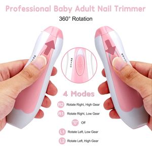Kit de coupe-ongles électrique pour bébé, soin des ongles des doigts et des orteils, manucure, ensemble 6 en 1 avec lumière LED, sûr pour les nouveau-nés, les enfants et les adultes - Product Image 4