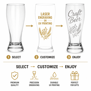 Vaso Pilsner Personalizable Grabable de 15oz con Base Engrosada, Taza de Cerveza de Grado Profesional para Hostelería, Regalo de <span class=keywords><strong>Despedida</strong></span> por Jubilación - Product Image 5