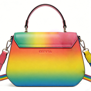 Sac fourre-tout décontracté pour femme en cuir PU à dégradé simple, doux et durable, avec logo personnalisé disponible, sac à main de haute qualité et tendance - Product Image 5