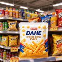 Sachet personnalisé à trois soudures latérales avec logo, format sur mesure, pour emballage de snacks (popcorn, bœuf séché), approvisionnement direct en gros
