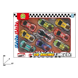 Go Racing Retrocarica 9, Set de 9 Autos de Metal Fundido a Presión, Colección de Vehículos de Juguete para Niños de 3+ Años - Product Image 1