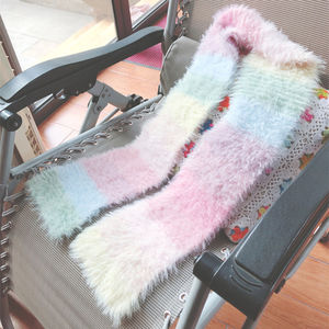 도매 50G 부드러운 깃털 뜨개실 롱헤어 밍크 벨벳 손뜨개용 실 100% 나일론 팬시얀 - Product Image 5