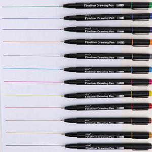 Juego de 12 Bolígrafos de Punta Fina de Colores, Marcadores y Bolígrafos Fineliner para Planificador, Dibujo Artístico, Toma de Notas y Calendario - Empaquetados Individualmente - Product Image 1