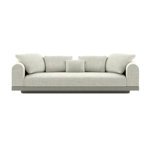 Set di <span class=keywords><strong>Divani</strong></span> in Tessuto Moderno di Alta Qualità, Divano Bianco con Gambe in Legno Massello, Arredamento Commerciale per Appartamenti <span class=keywords><strong>e</strong></span> Hotel - Product Image 4